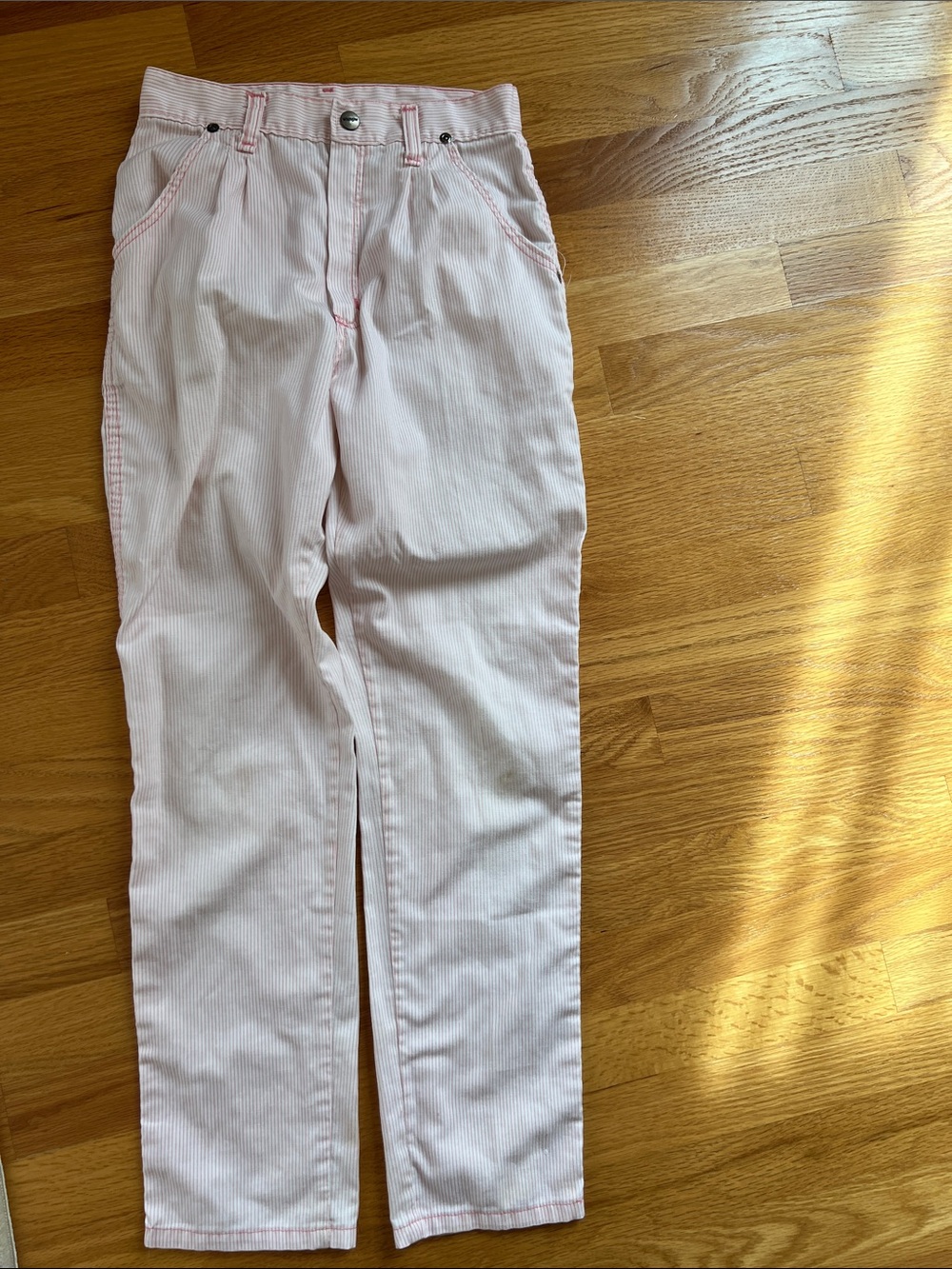 Vintage Wrangler Girls' 12 Light Pink Straight-Leg Pants